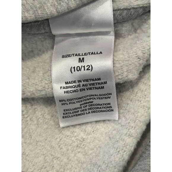 Adidas Hoodie Sweatshirt Gray and Blue Medium 10/12 - Picture 5 of 5